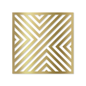 Cuadro calado cuadrado 3 dorado mdf 60x60 cm<br/>